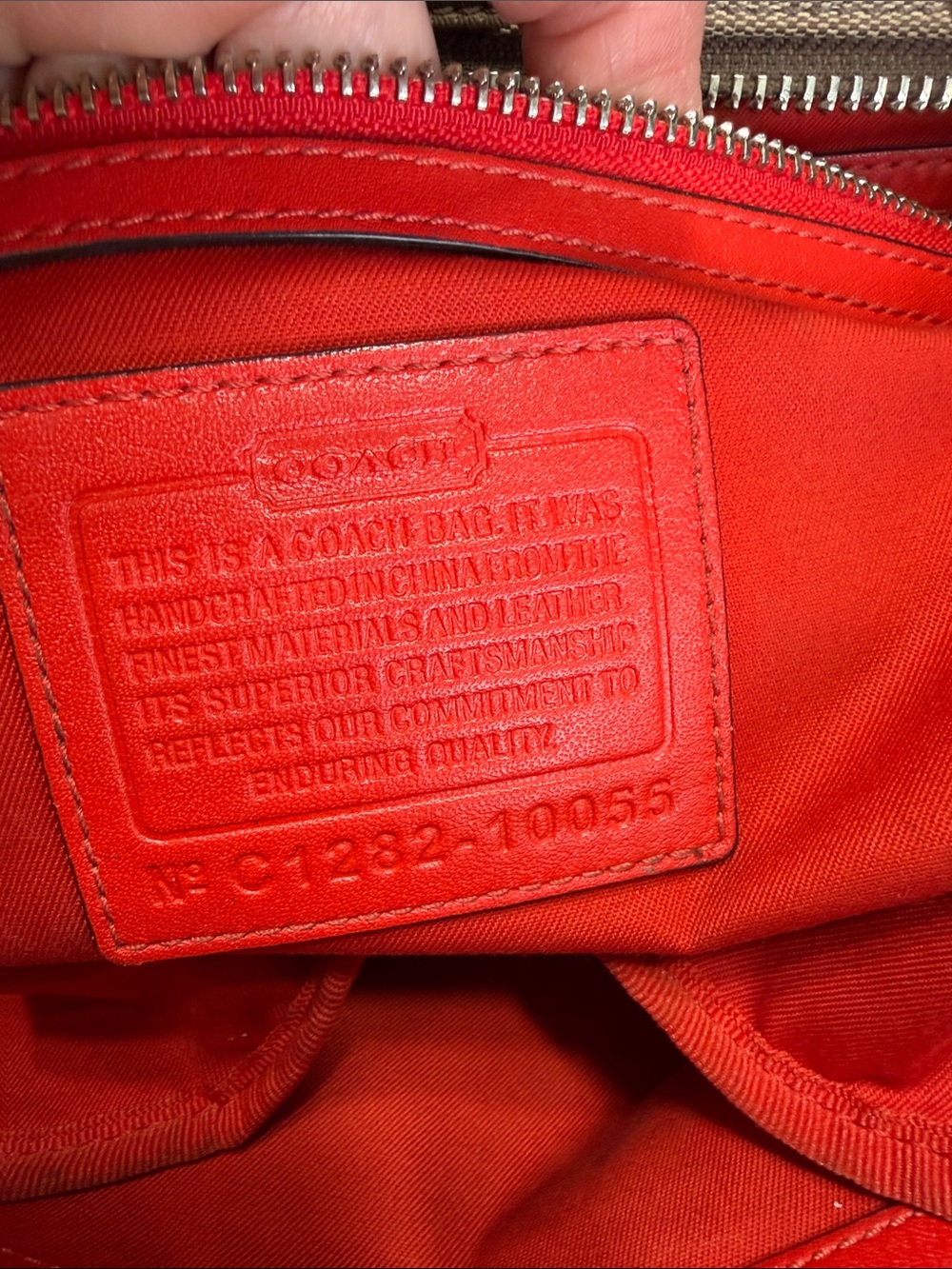 Coach 2012 Y2K Monogram Orange/Tan Crossbody Bag (Fair) - Picture 2 of 15